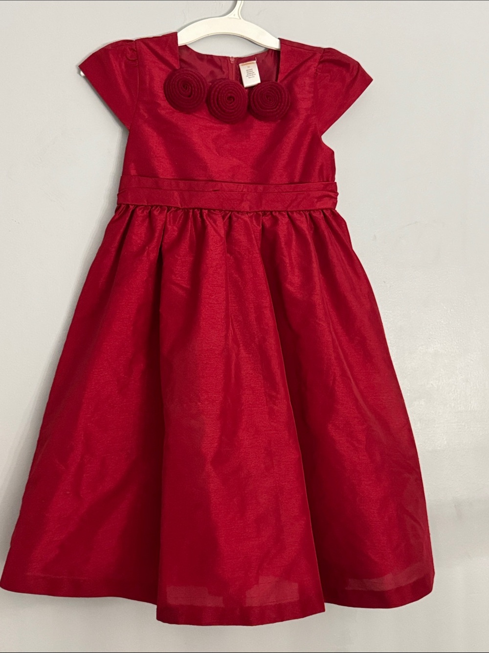 Gymboree Red Satin Rosette Holiday Dress for Girls